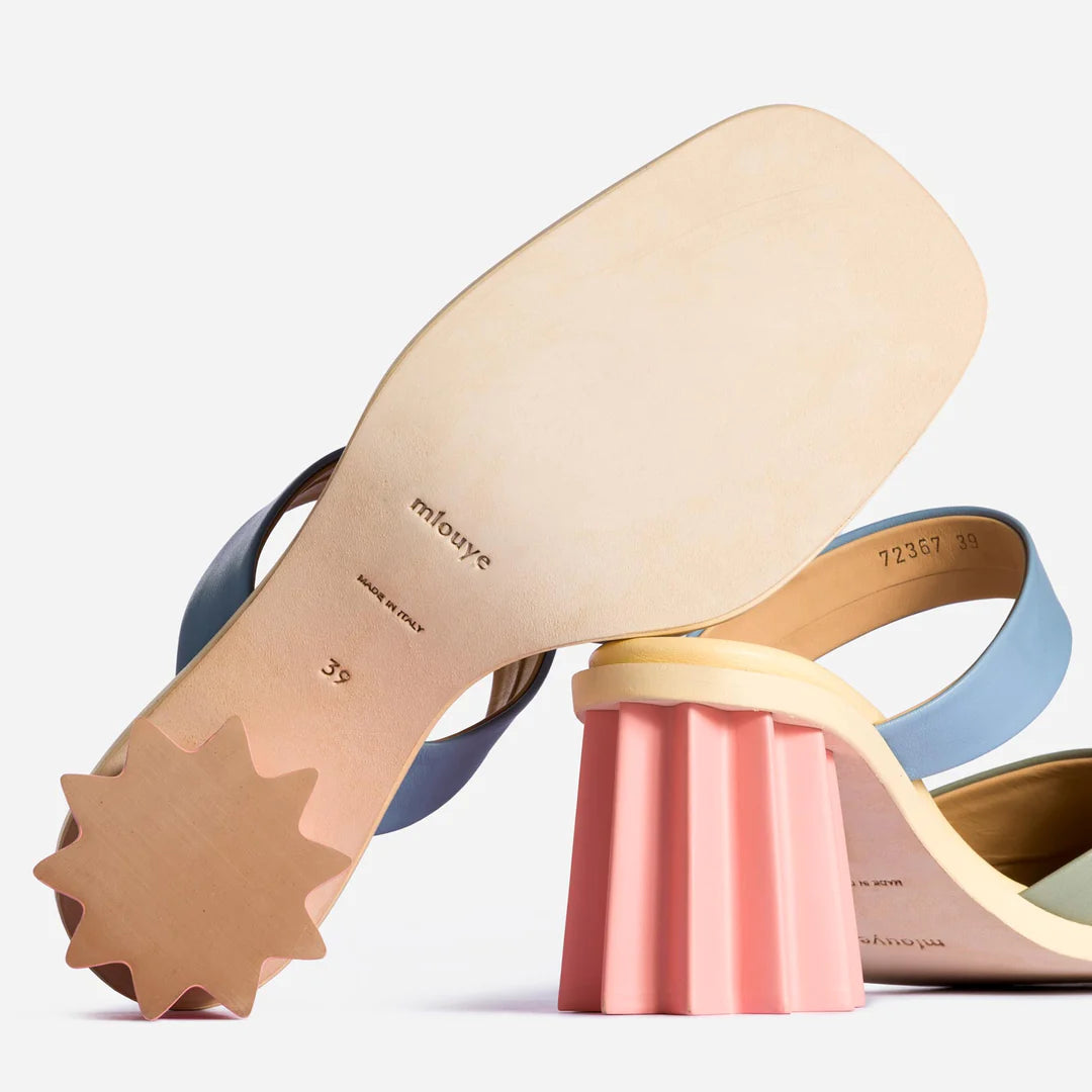 Pleated Heel Mule - Gummy