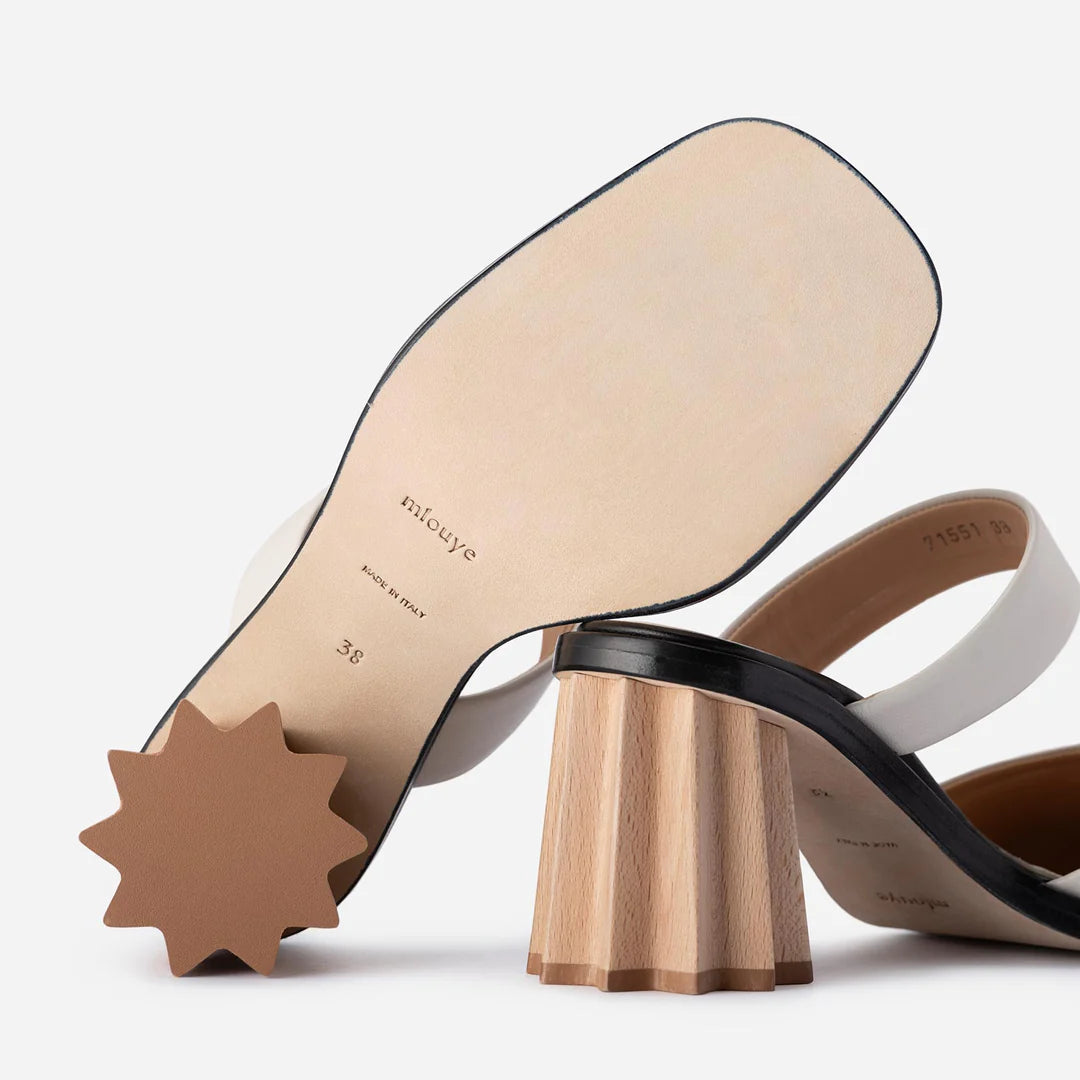 Pleated Heel Mule - Multicolor