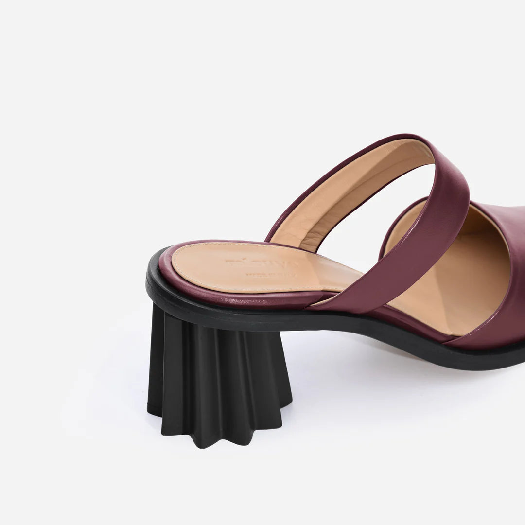 Pleated Heel Mule - Multicolor