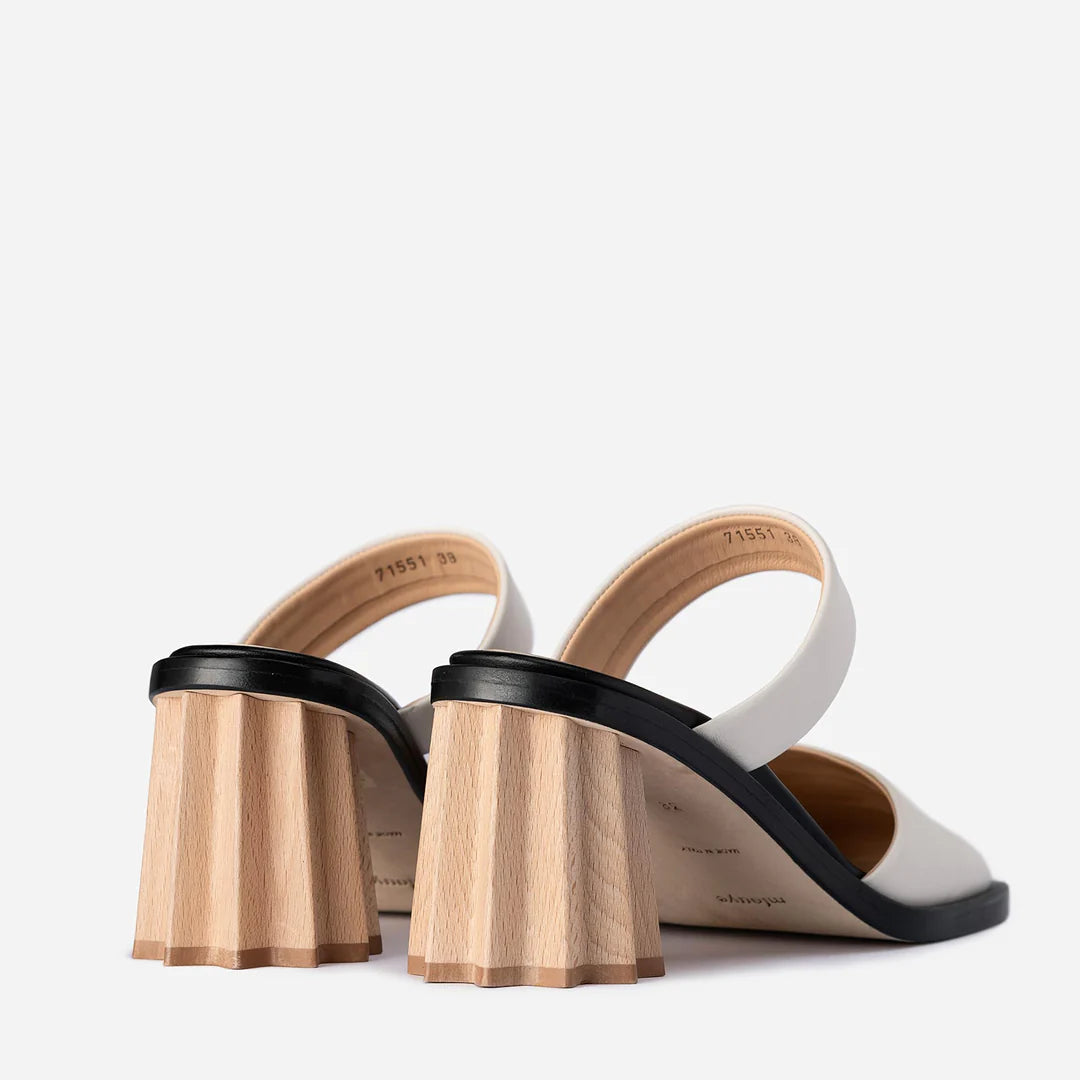 Pleated Heel Mule - Multicolor